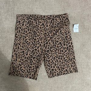 j.Crew cheetah biker shorts
